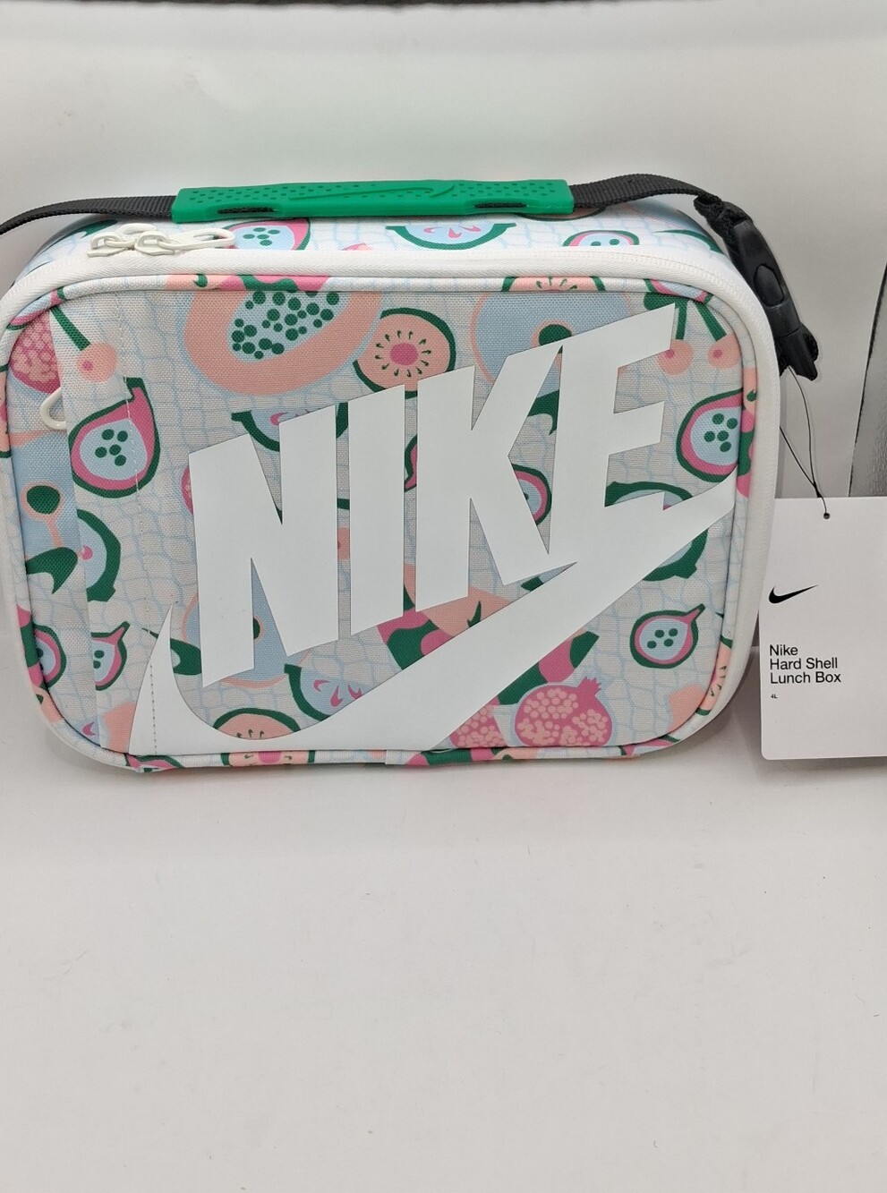 Nike White Lunch Box with Pink & Green Fruit Print